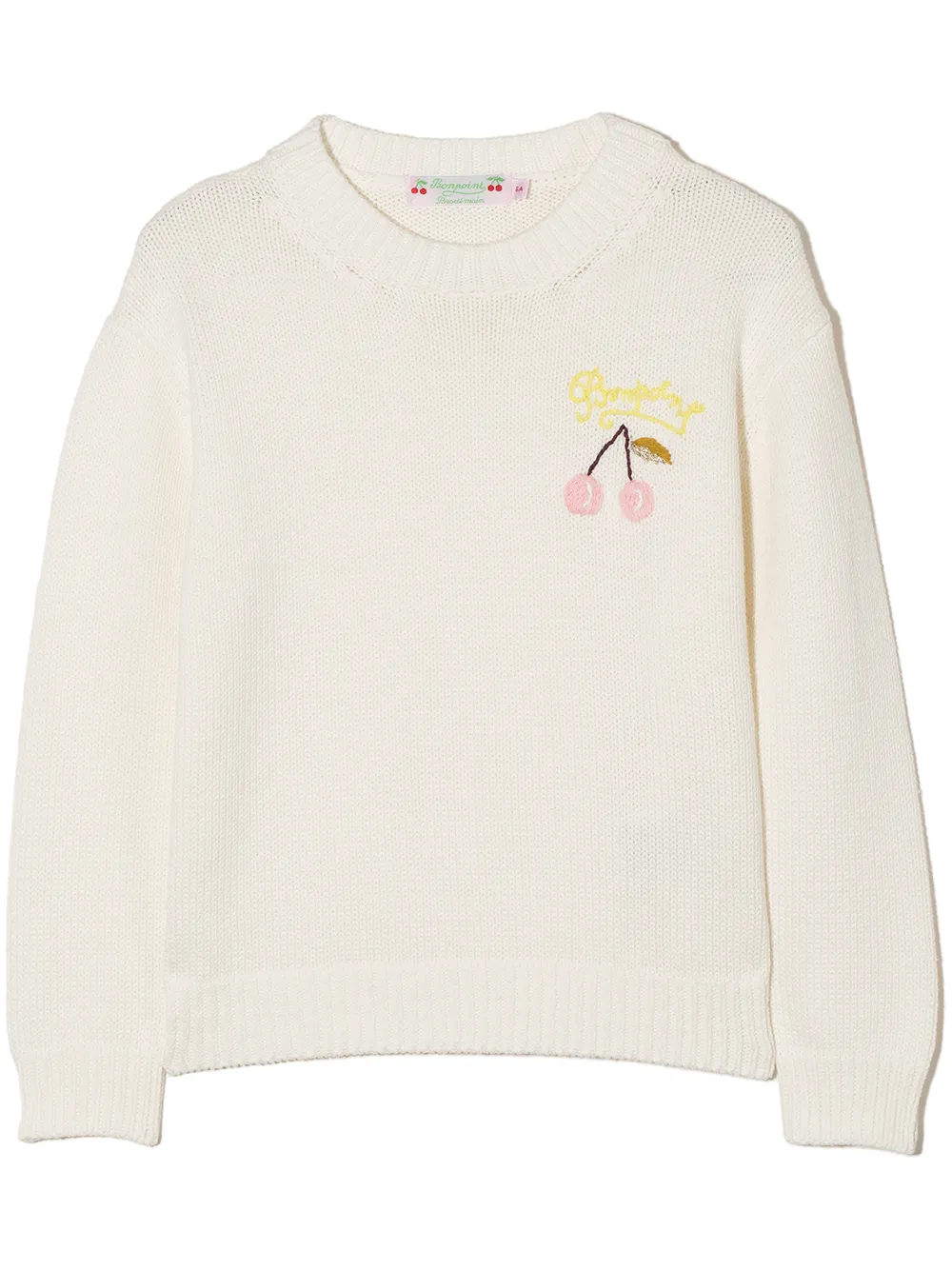 

Bonpoint embroidered-logo jumper - White