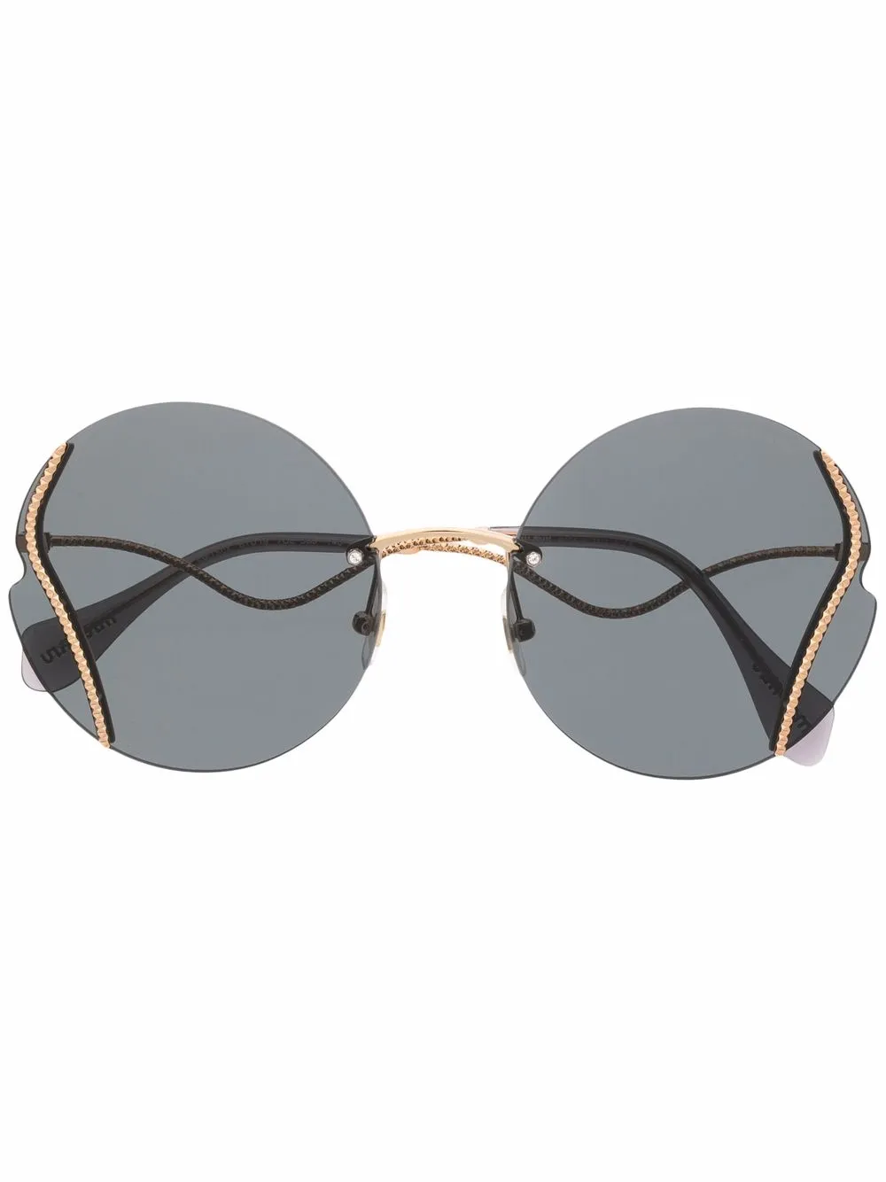 

Miu Miu Eyewear lentes de sol con armazón redonda - Gris