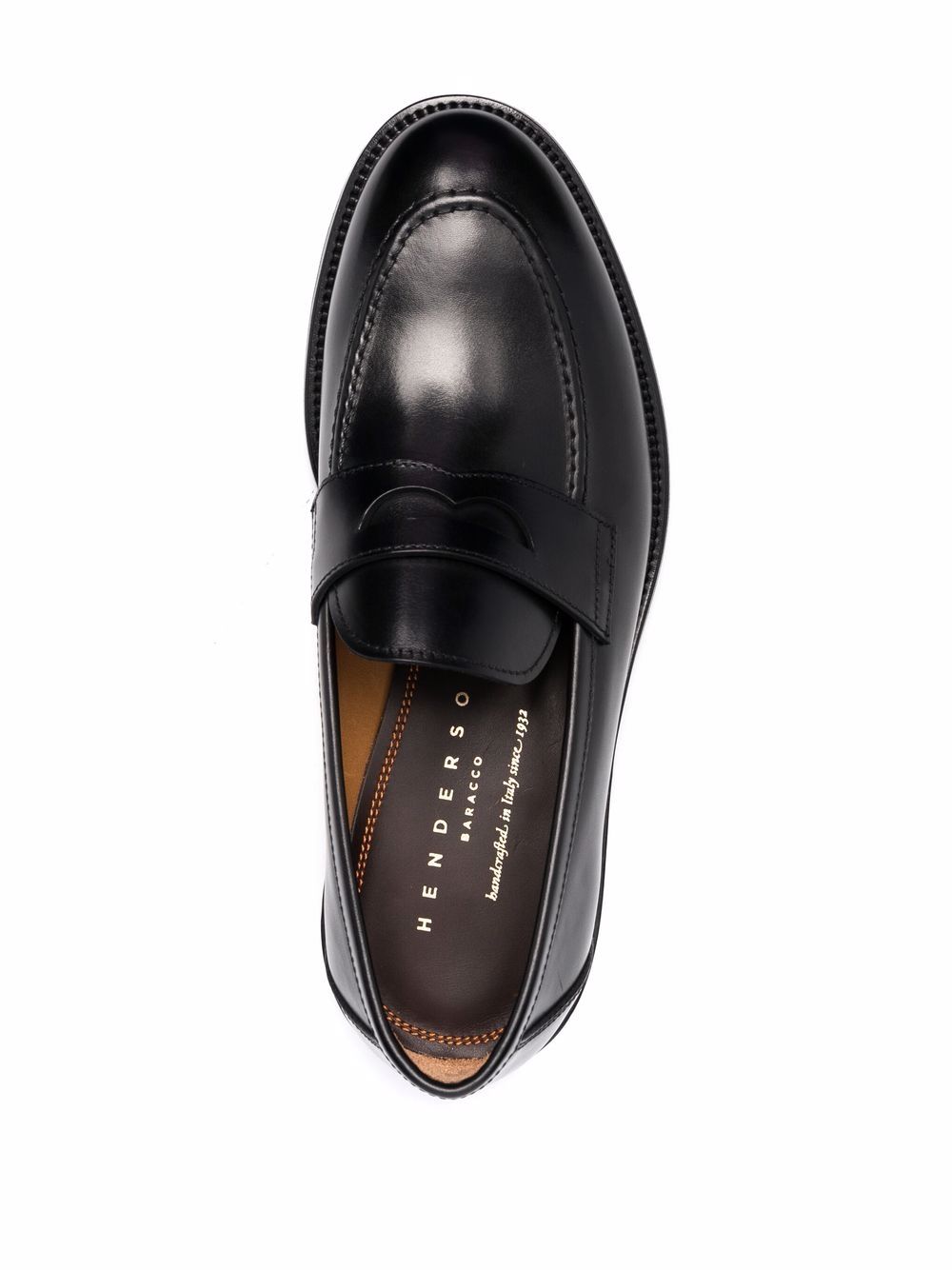 Shop Henderson Baracco Slip-on Leather Loafers In Schwarz