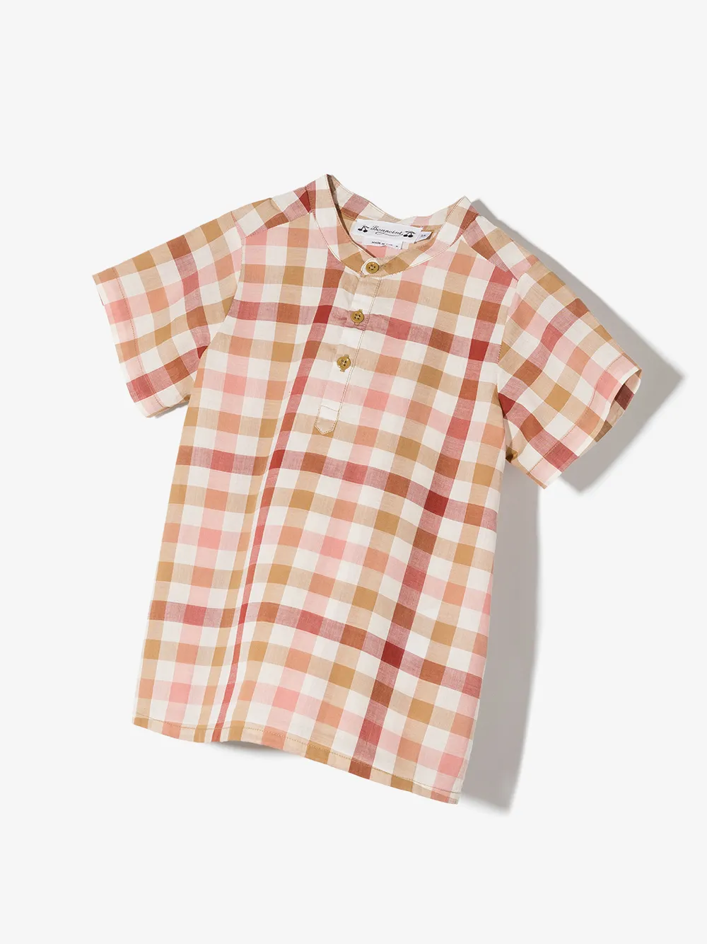 Bonpoint Geruit shirt - Bruin