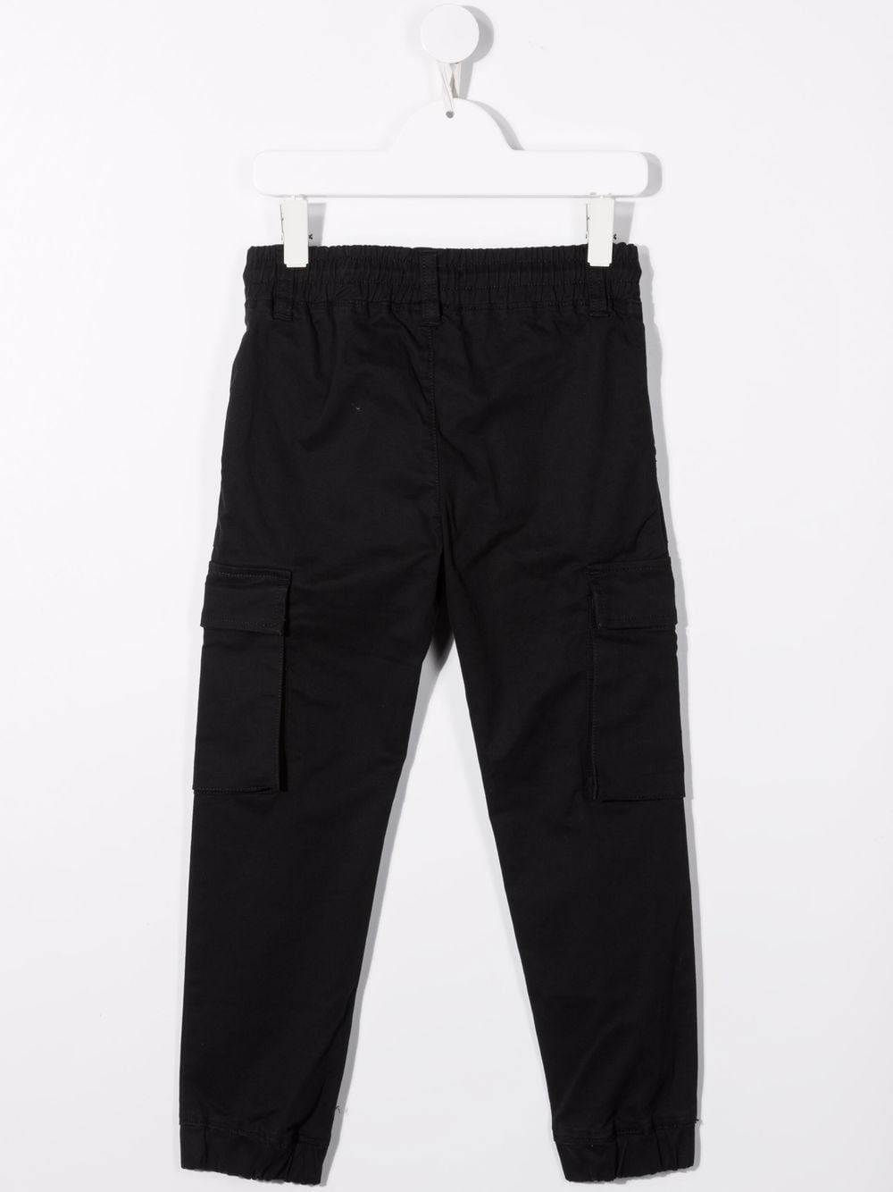 Shop Dkny Patch Cargo Trousers In Black
