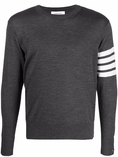 Thom Browne - 4-Bar crew-neck jumper