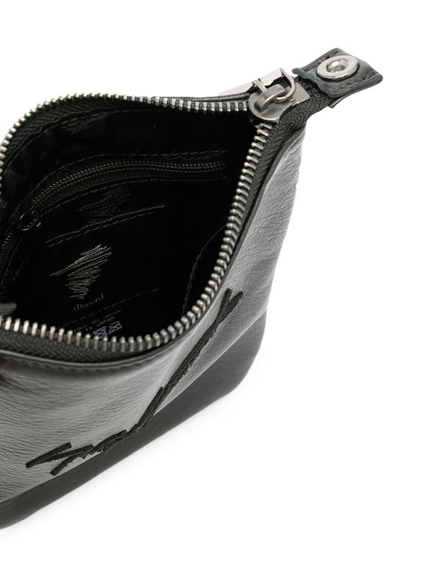 Discord Yohji Yamamoto logo-embroidered Leather Shoulder Bag 