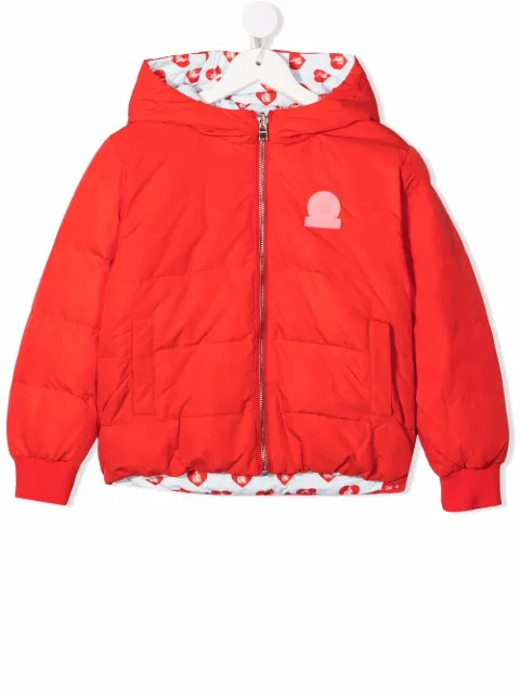 Lanvin Enfant heart print reversible bomber jacket 