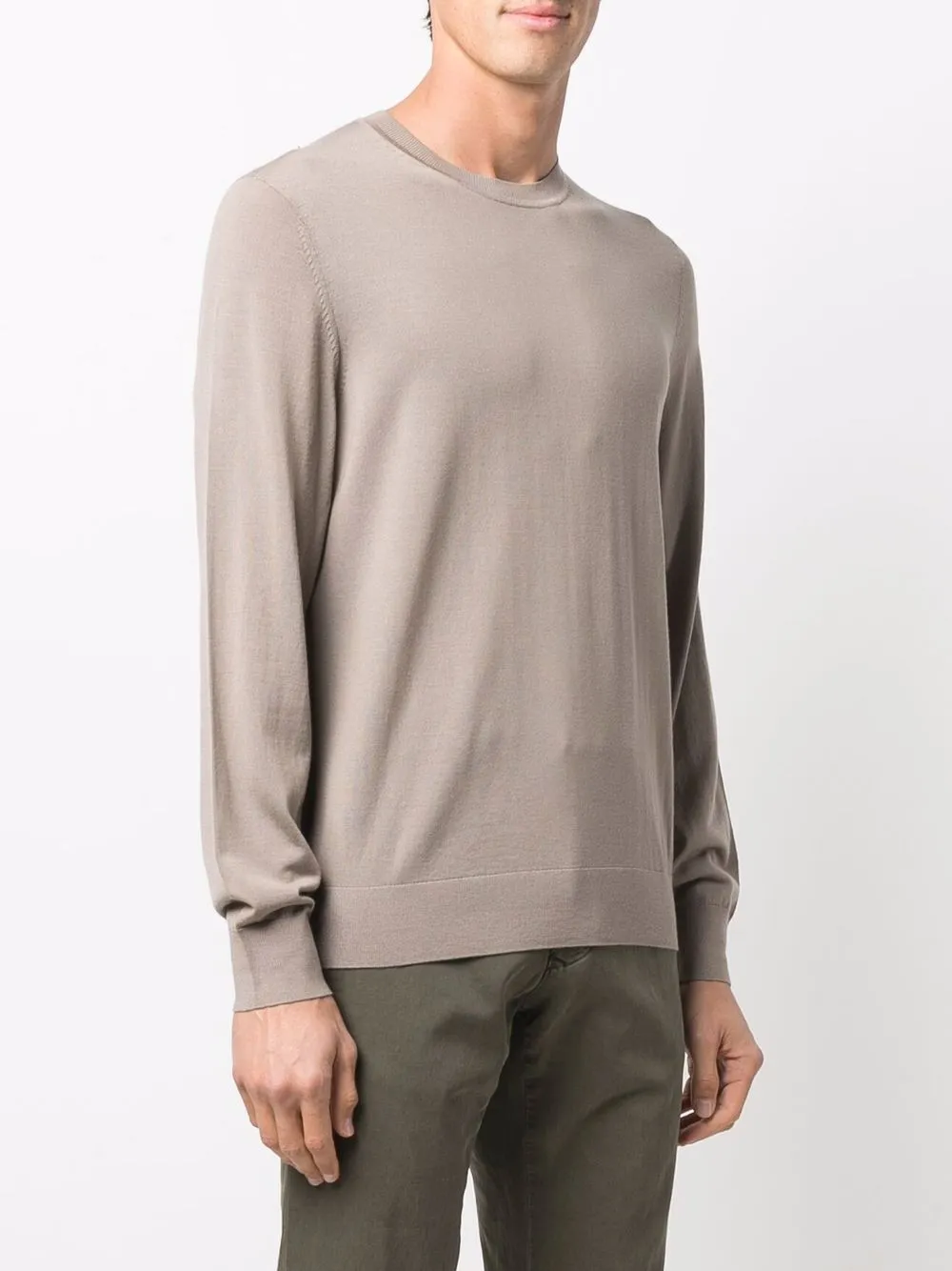  Theory Round Neck Jumper - Neutrals 