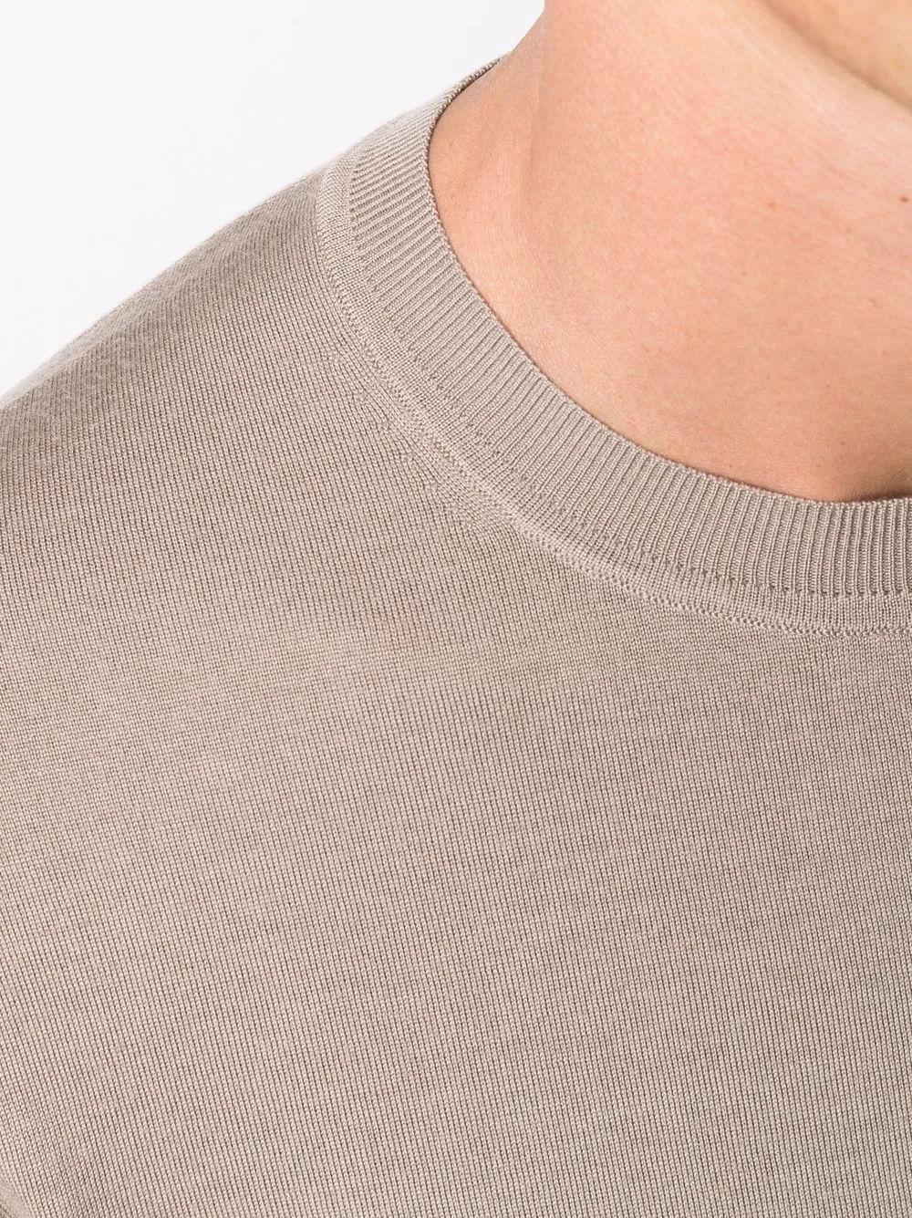 Theory Round Neck Jumper in Neutrals, view 5