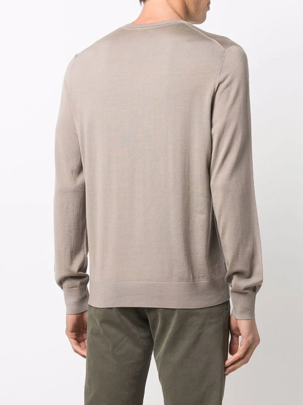 Theory Round Neck Jumper in Neutrals, view 4
