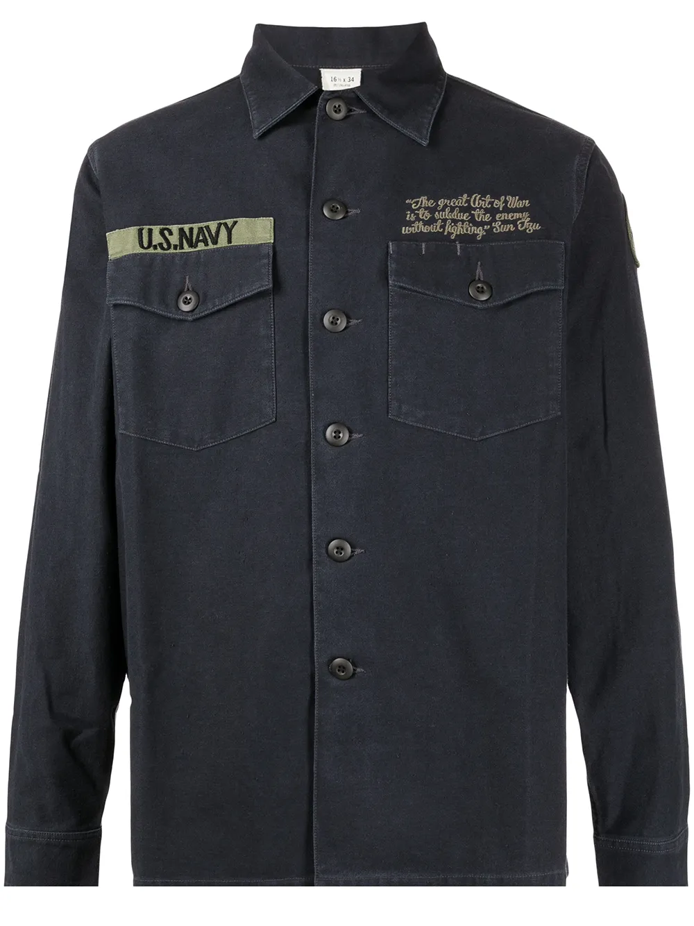 Maharishi may '68 embroidered shirt - Blue