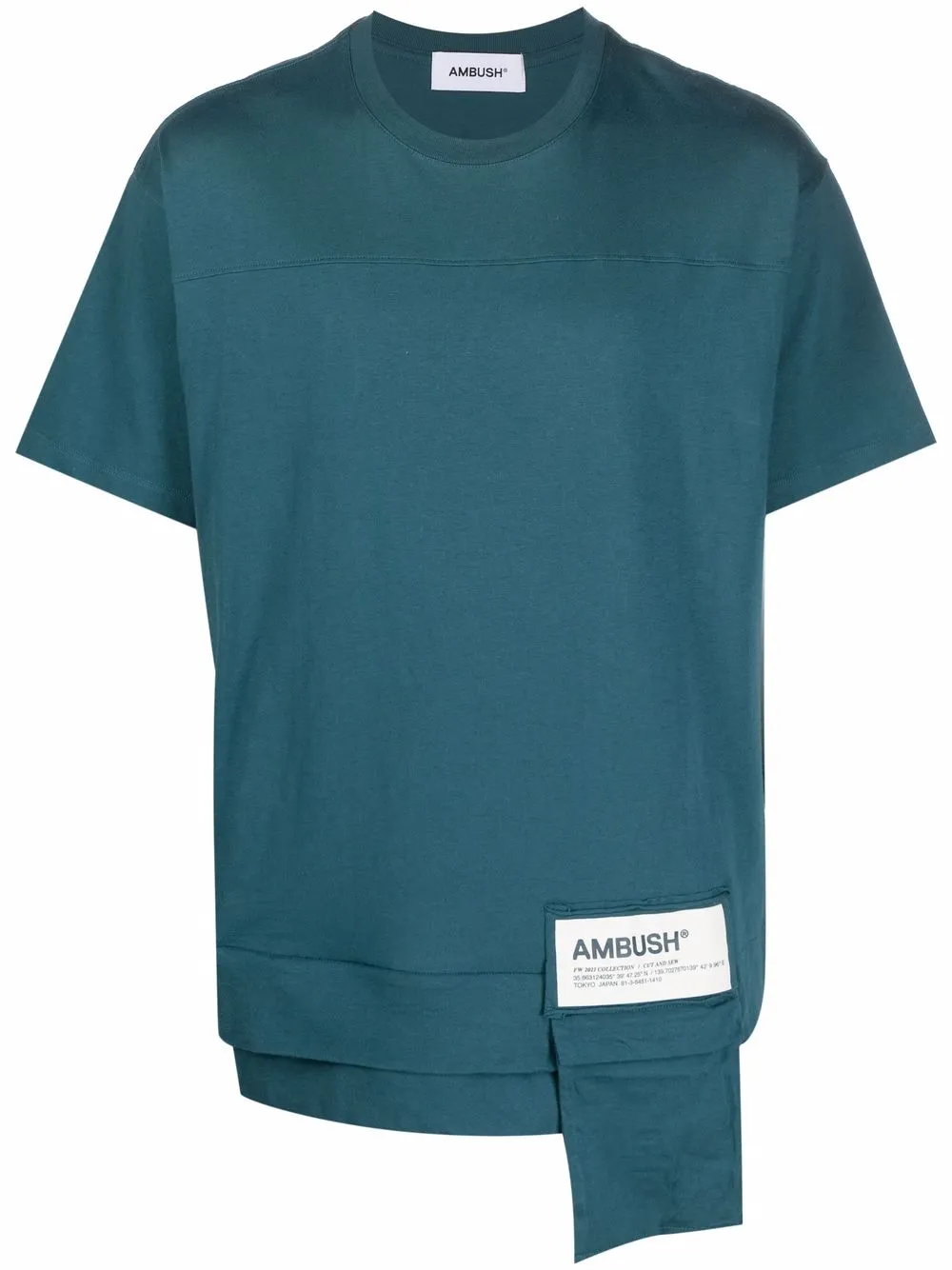 

AMBUSH playera con logo estampado - Azul