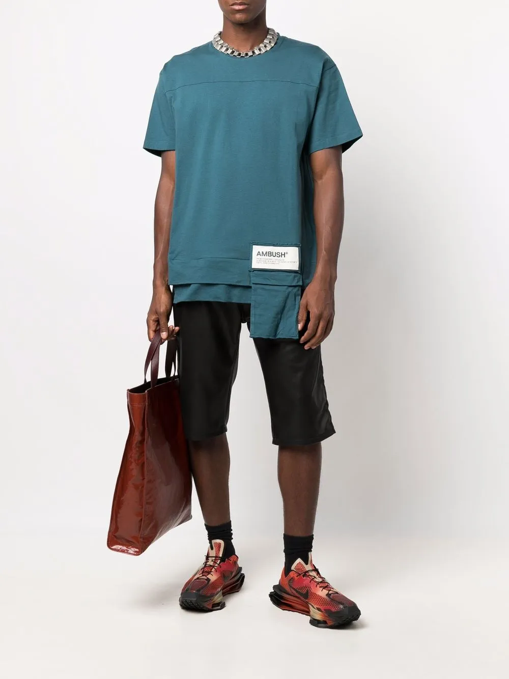AMBUSH T-shirt met logoprint - Blauw