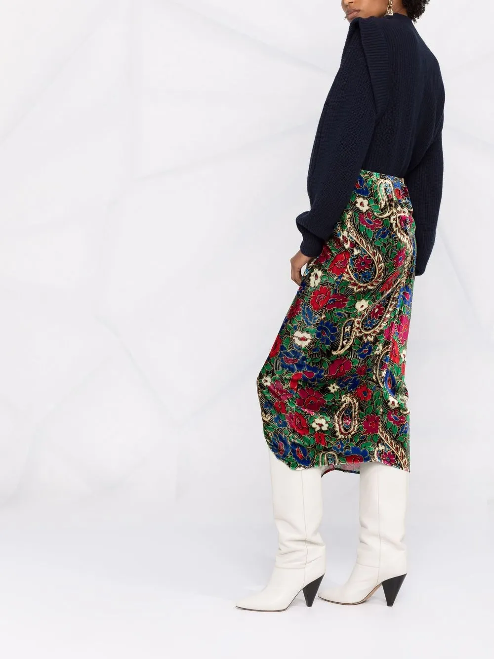 ISABEL MARANT BREE PAISLEY-PRINT SKIRT 