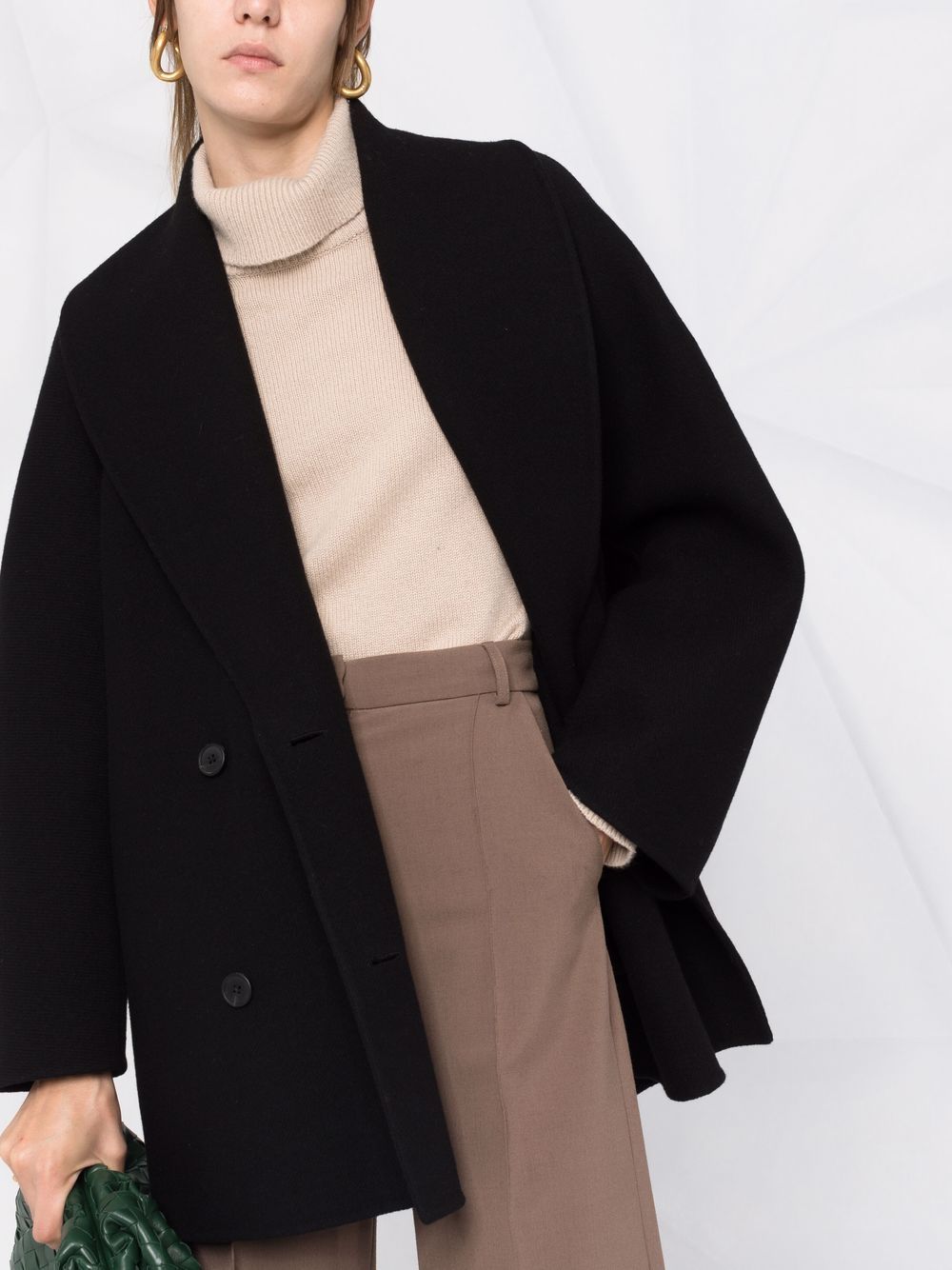 Shop The Row Polli Double-breasted Coat In Black