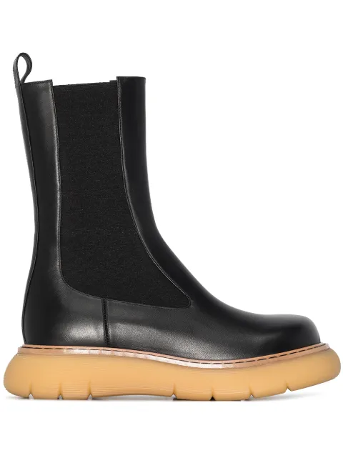 KHAITE Bleecker leather ankle boots