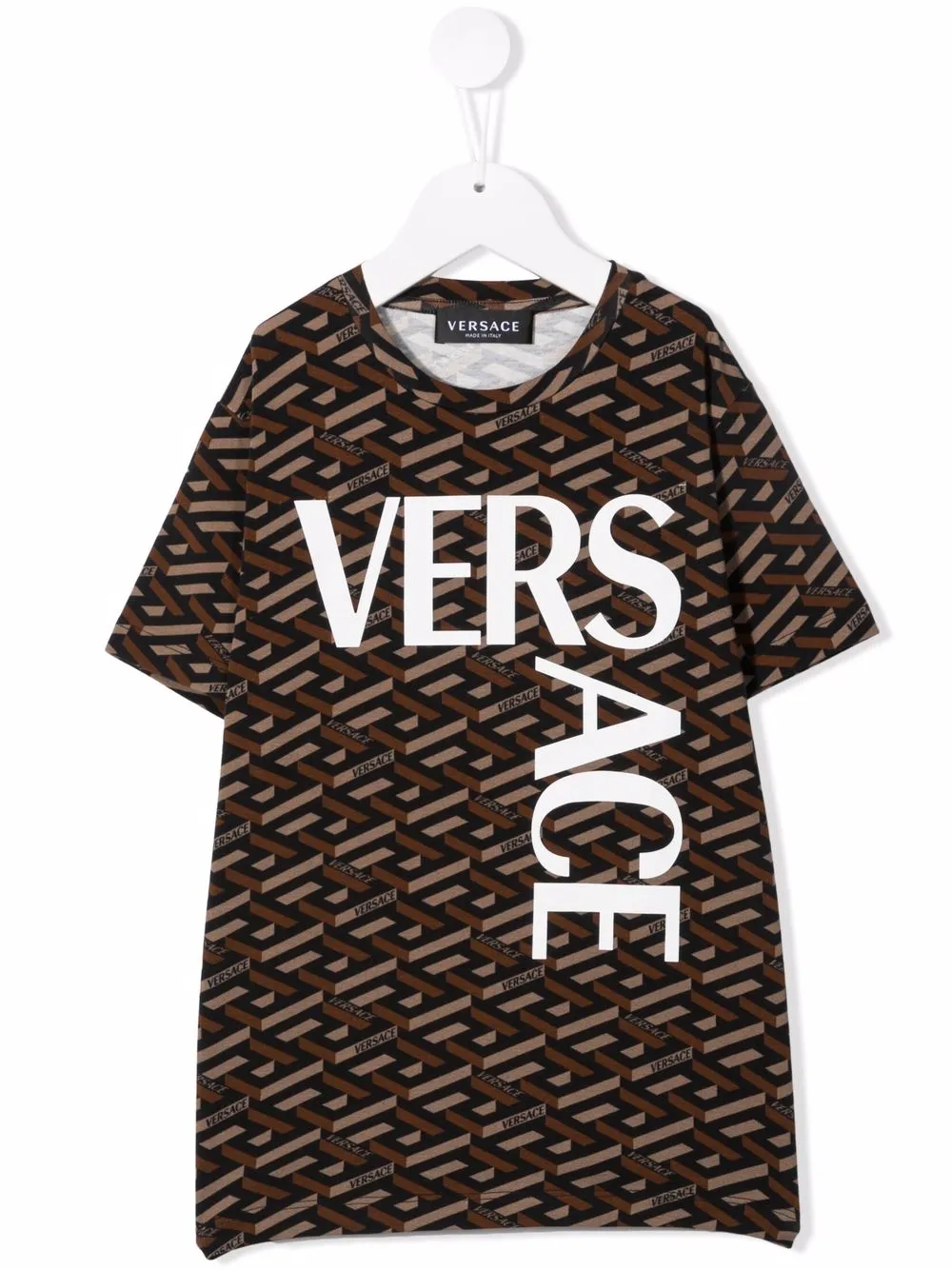 

Versace Kids logo-print stretch-cotton T-shirt - Black