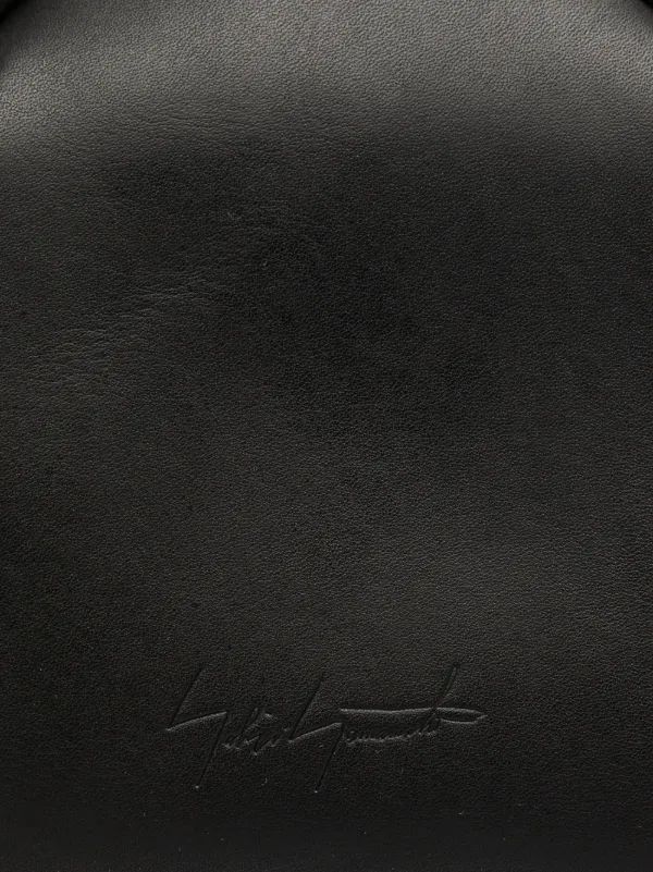 Discord Yohji Yamamoto ロゴエンボス レザーショルダーバッグ