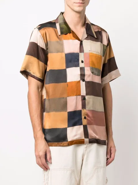 Stussy Camisa De Seda Con Motivo De 