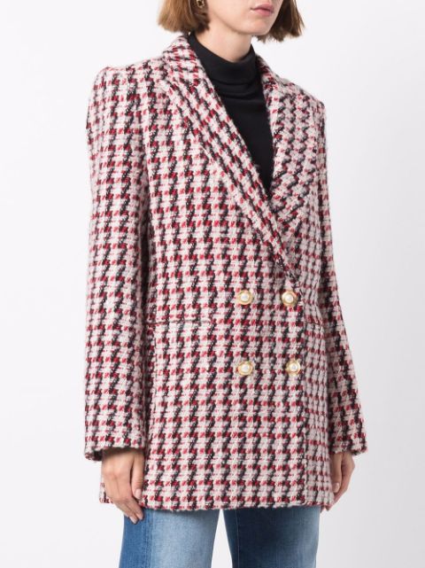 Shop Amen Tweed Double Breasted Blazer With Express Delivery Farfetch