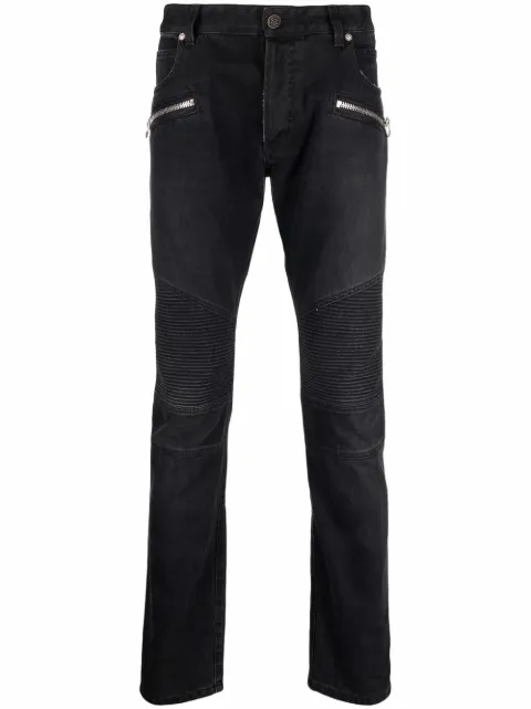 Balmain Calça jeans biker skinny