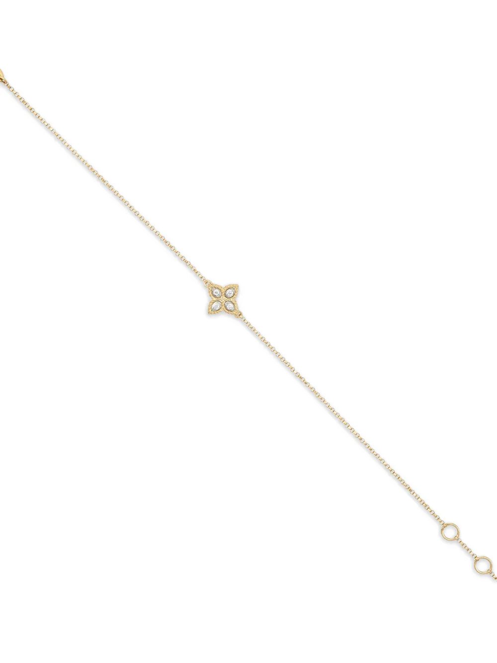  Roberto Coin Princess Flower Diamond Bracelet - Gold 