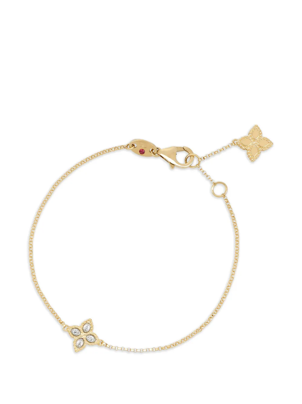 Roberto Coin bracelet Princess Flower en or jaune 18ct serti de diamants Roberto Coin bracelet Princess Flower en or jaune 18ct serti de diamants