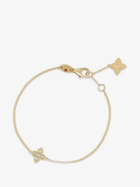 Roberto Coin pulsera Princess Flower en oro amarillo de 18kt con diamante