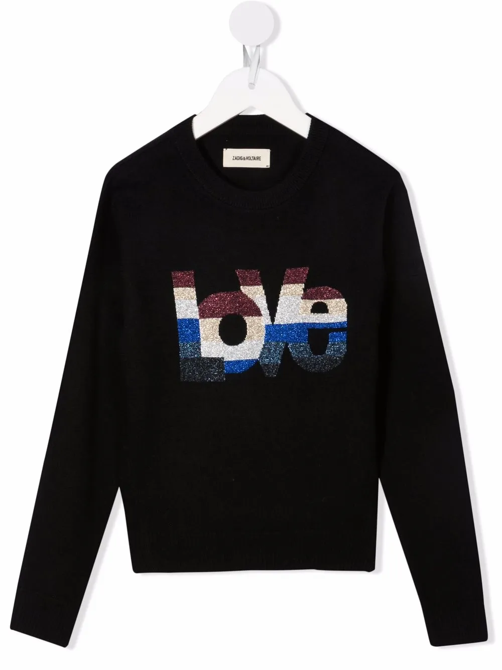 фото Zadig & voltaire kids свитер с логотипом металлик