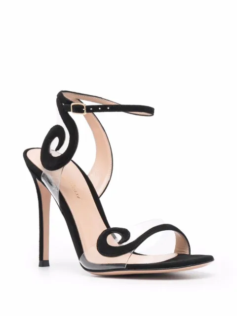 Shop Gianvito Rossi swirl-detail heeled 