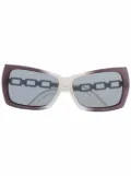 Linda Farrow gradient-effect square frame sunglasses - Purple