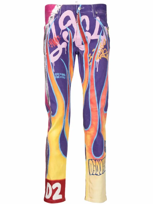 Dsquared2 graphic-print Skinny Jeans 