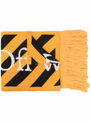 Off-White logo-intarsia scarf