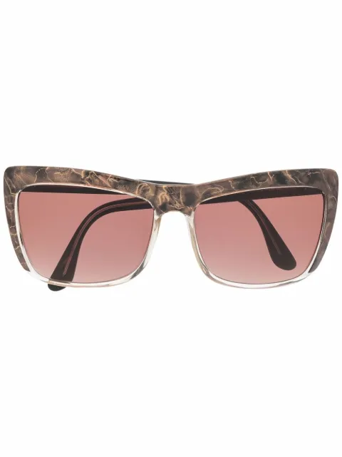 Linda Farrow Óculos de sol quadrado com lentes coloridas