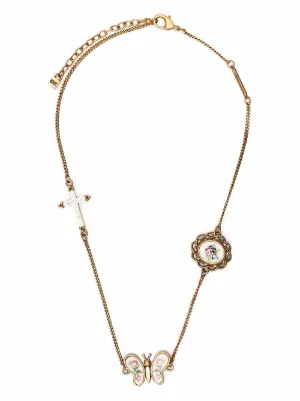 Dsquared2 Monogram-Charm Pendant Necklace