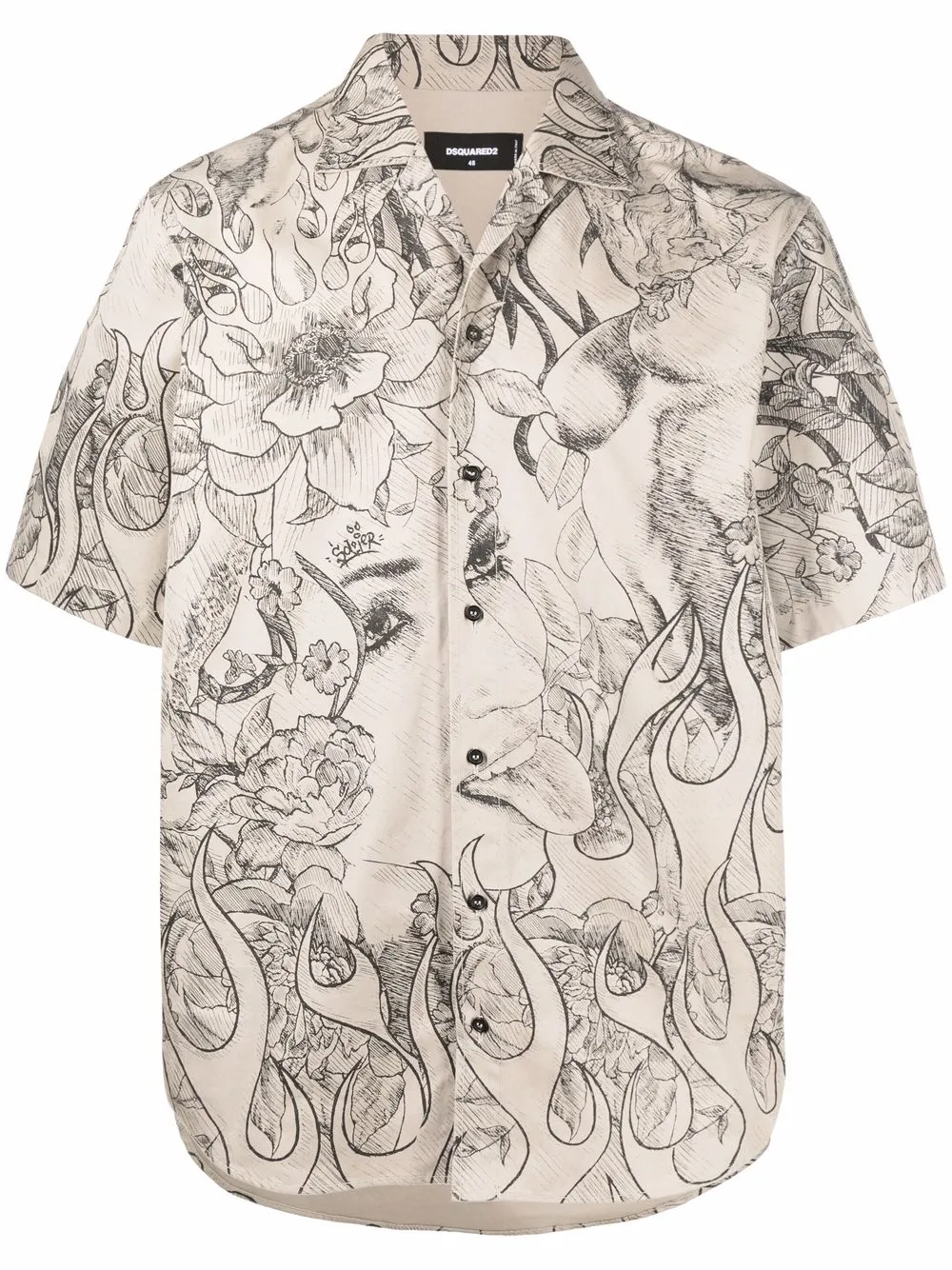 graphic-print shirt