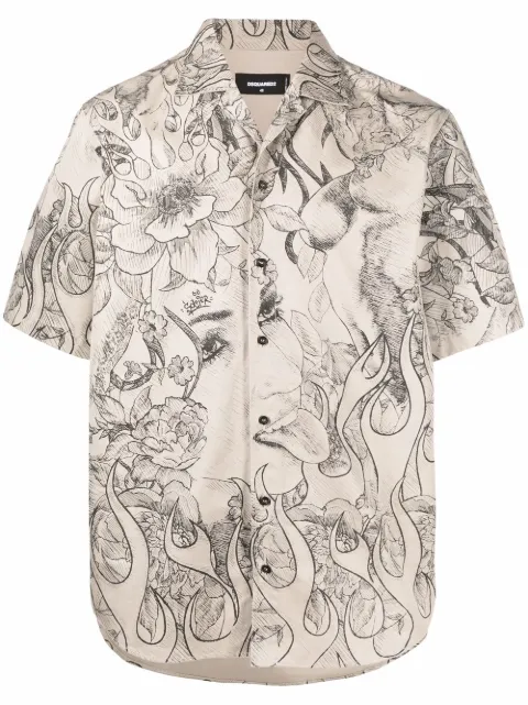 DSQUARED2 graphic-print shirt