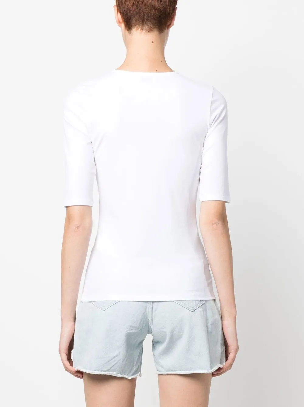 Filippa K Round-neck Half-sleeve T-shirt In White
