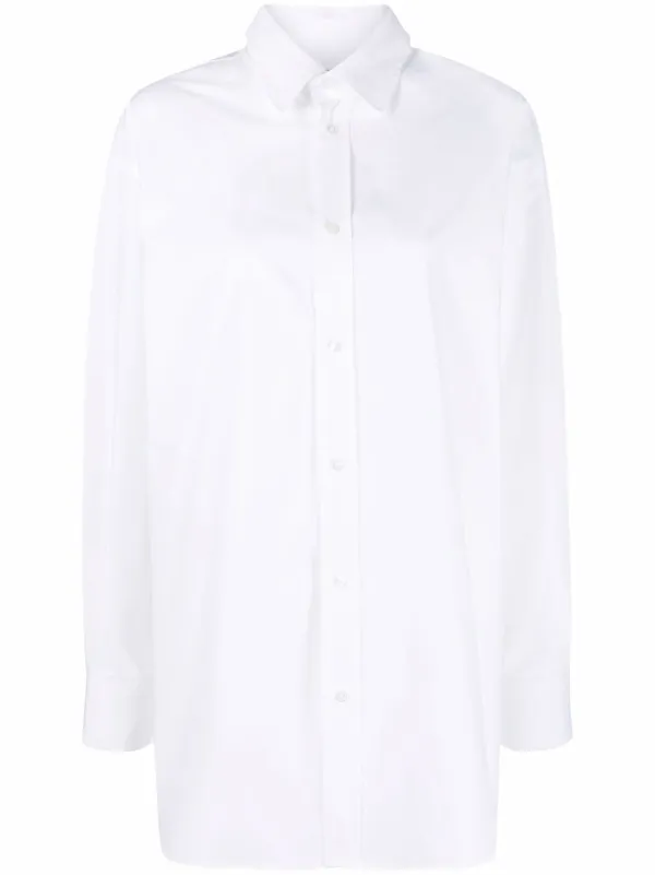 longline button down shirt