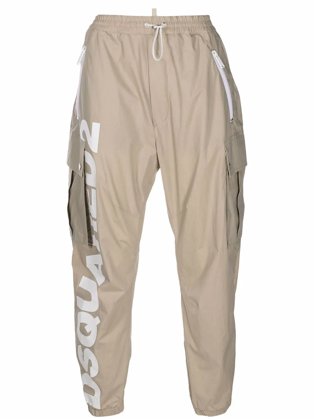 

Dsquared2 tapered-leg logo-print track pants - Neutrals