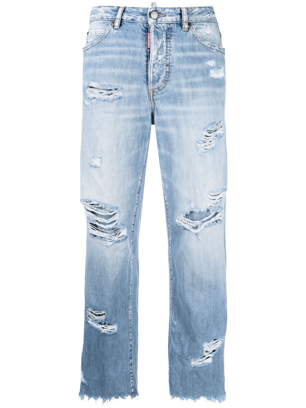 DSQUARED2 distressed straight-leg jeans Women