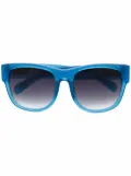 Linda Farrow gradient square-frame sunglasses - Blue