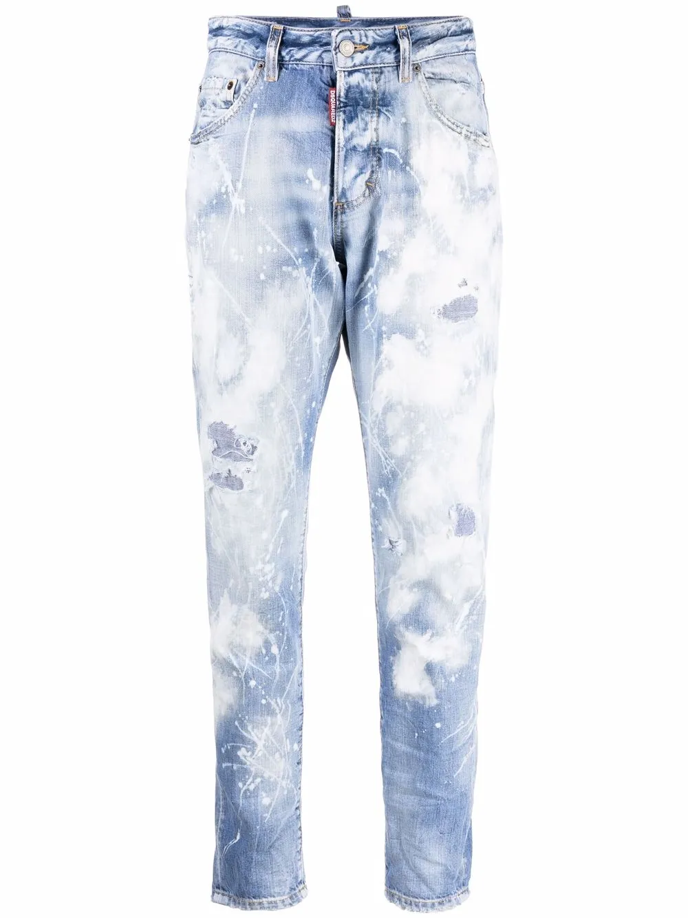 

Dsquared2 jeans con efecto de salpicaduras - Azul