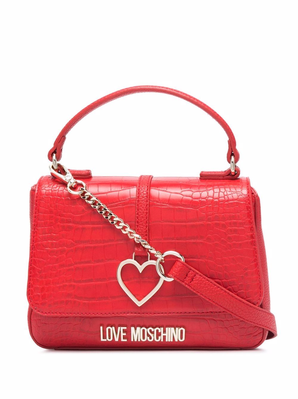 фото Love moschino сумка-тоут с тиснением под крокодила