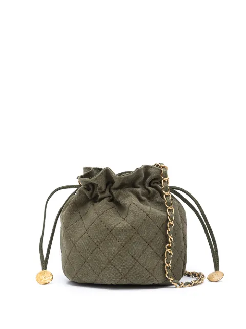 Readymade bolsa bucket con costura a rombos mini