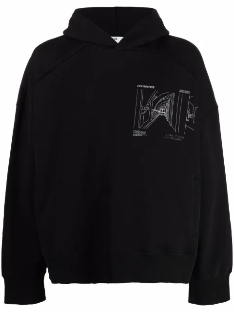 C2h4 图案印花连帽衫