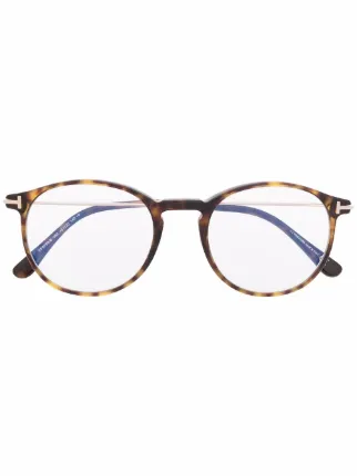 TOM FORD Eyewear Occhiali Tondi Con Effetto Tartarugato - Farfetch