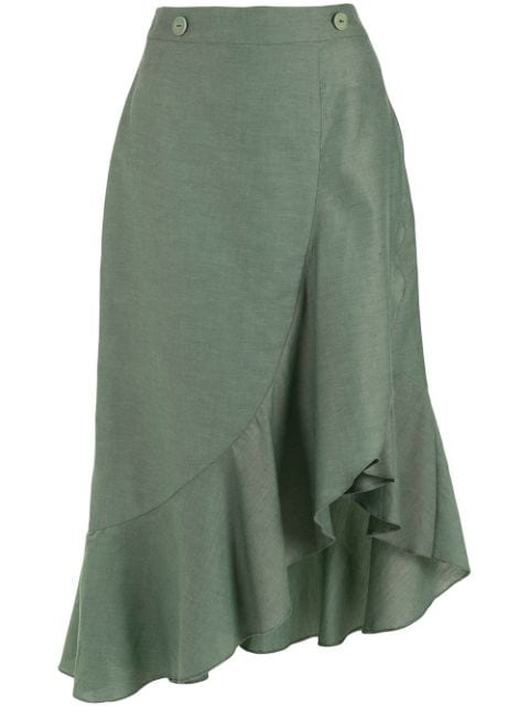 Isolda Abaporu ruffled asymmetric skirt