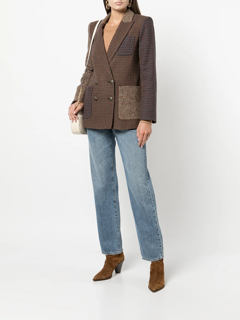 Image 2 of Veronica Beard Faustine Dickey patchwork-detail jacket