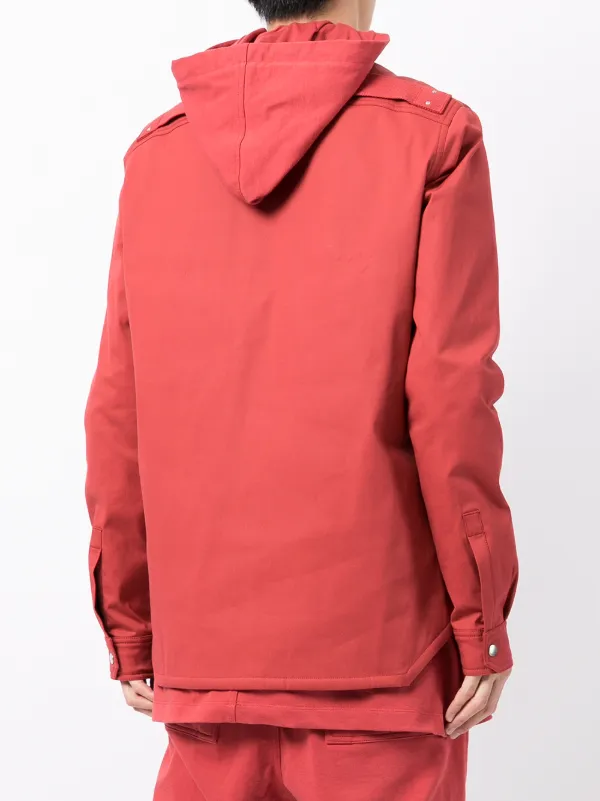 Rick Owens long-sleeved Shirt Jacket Red FARFETCH JO