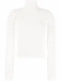 Valentino Garavani open-knit roll-neck top - Neutrals