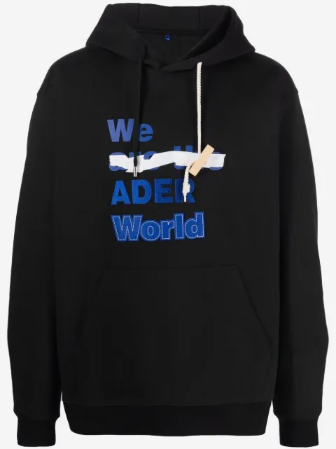 Ader Error hoodie con eslogan estampado