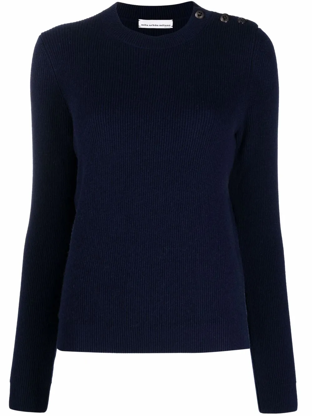 MILA SCHON кашемировый джемпер в рубчик
